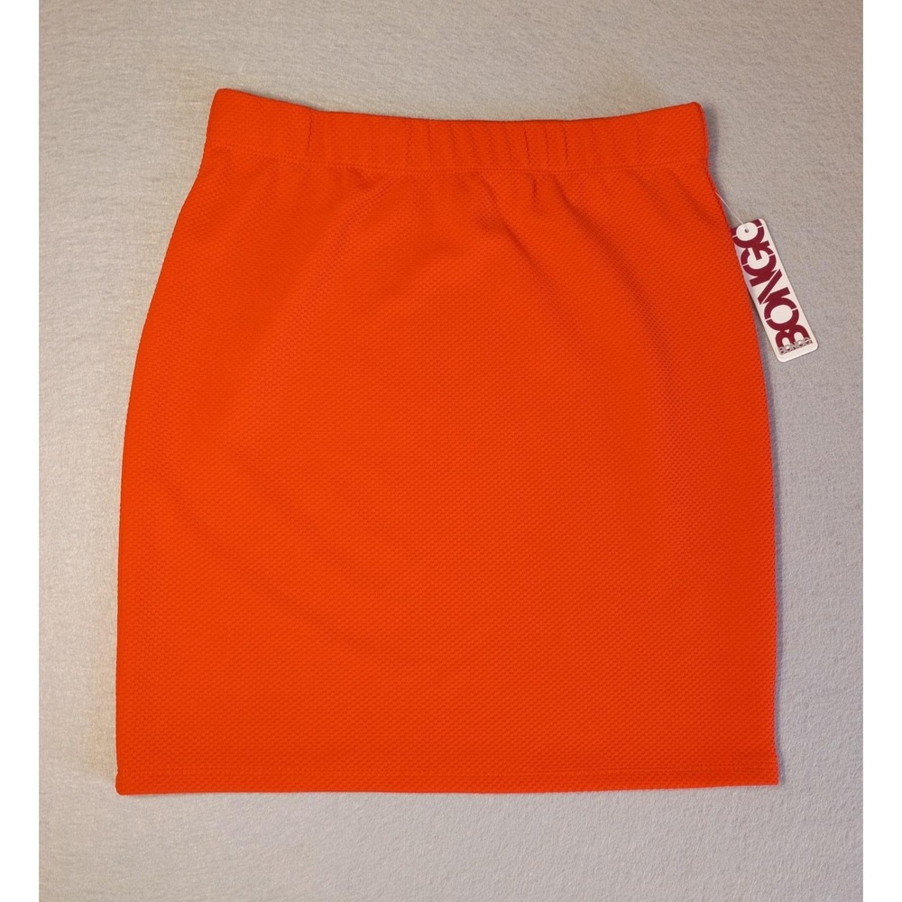 Vintage 90s Y2K‎ Bongo Juniors Size Small Orange Pencil Mini Skirt New With Tag